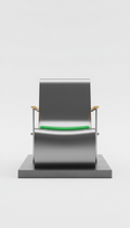Fauteuil lounge en acier poli