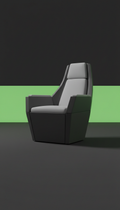 fauteuil Exo Arc en laque fluorescente