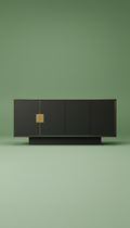 Buffet noir carbone mat profond